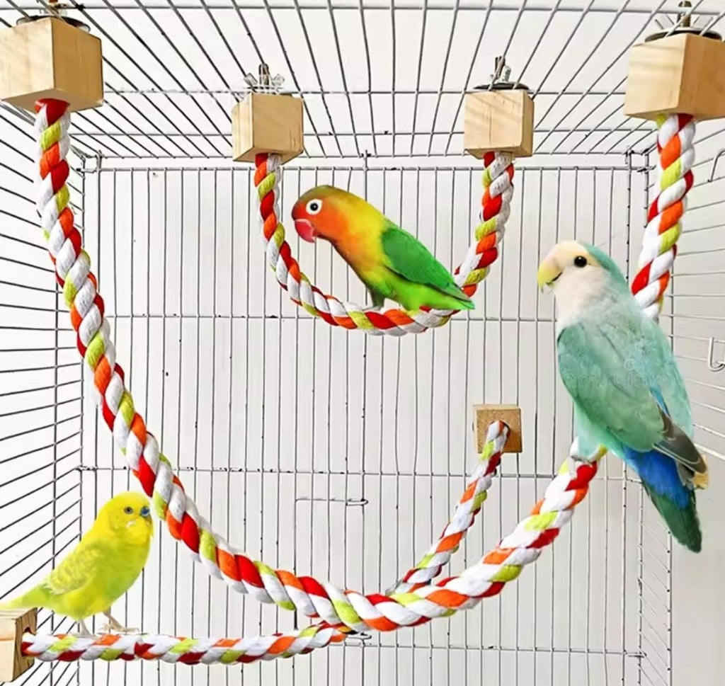 Rope perch - Orange & White